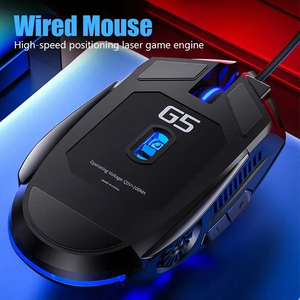 Original G5 Wired Mouse Hintergrund beleuchtung Hohe Empfindlichkeit 6 Tasten Makro programmierung Gaming Mechanische Maus Für Spiel Computer Tablet PC - Product Image 3
