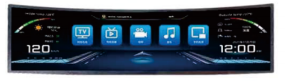 Soporte de 28,5 pulgadas, furgoneta de lujo personalizada, TV curva, monitor de techo para coche, pantalla multimedia Android - Product Image 3