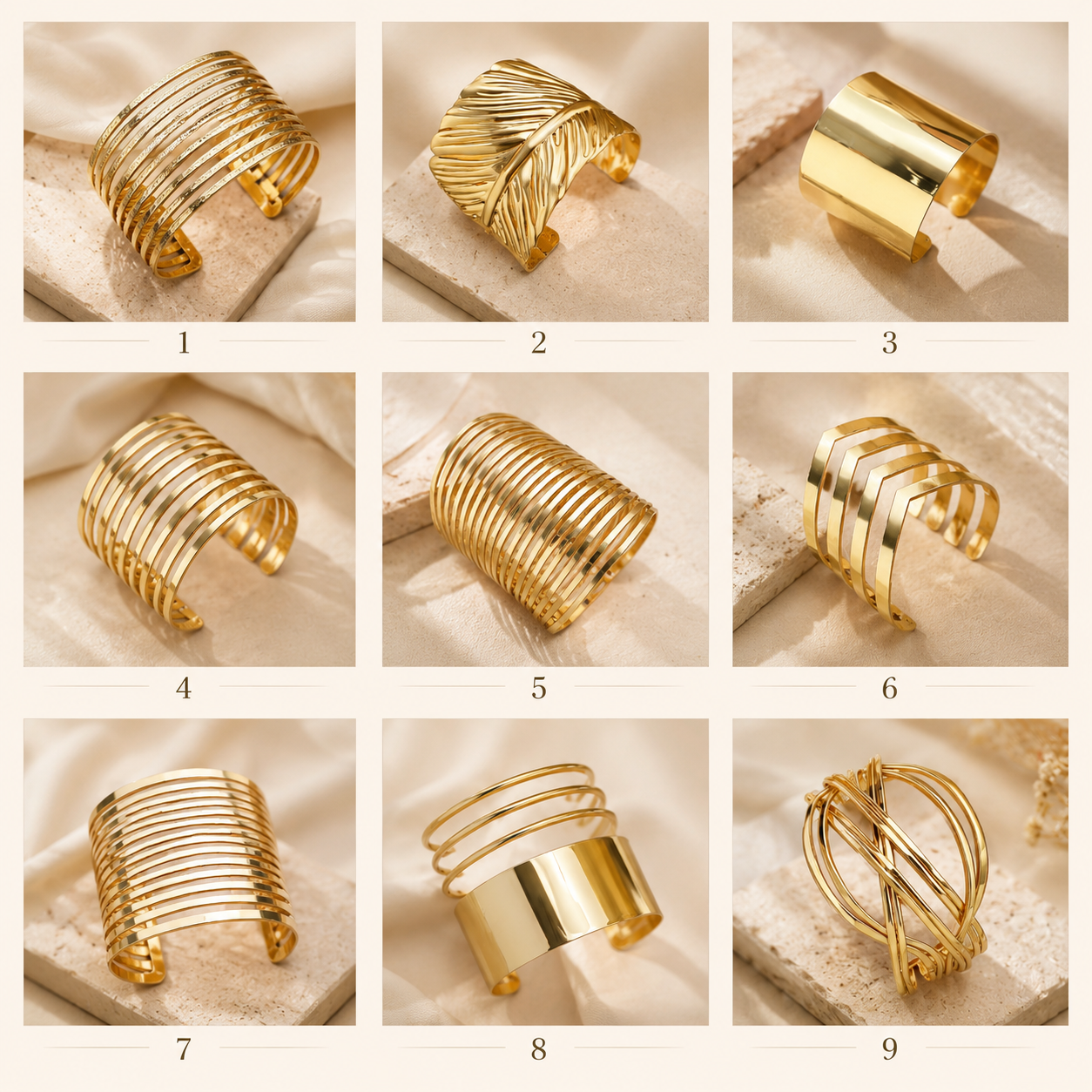 Bracelet à breloques 1 à 9