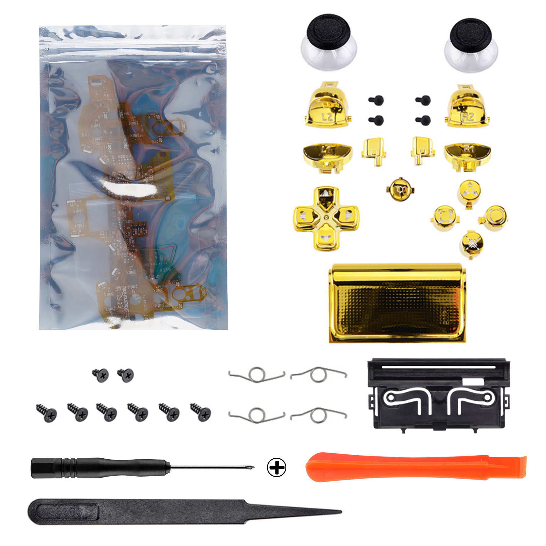 LED Kit with chroming gold button P4LED06