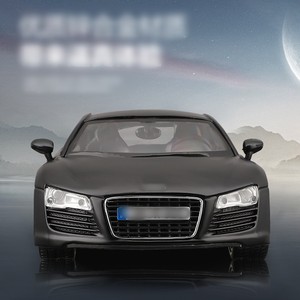Yüksek kalite 1:24 ölçekli R8 alaşım Model araba mat siyah tüm kapı açık klasik koleksiyonu fabrika tarafından 1/24 sıcak satış - Product Image 2