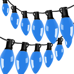 JAIYI colorido C7/C9 LED facetado bulbIP65 al aire libre impermeable cuerdas de luz para decoraciones de boda - Product Image 1
