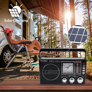 Multi Funzione AM/FM/SW 3 Band Del Mondo Ricevitore Radio Portatile del Pannello Solare Esterna Ricaricabile Radio con la Torcia Puntatore Orologio - Product Image 5