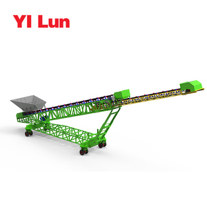 Sistema de control de inteligencia, máquina transportadora de cinta de goma con rodillo de acero móvil para carga de camiones, descarga/Mina/industria alimentaria
