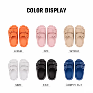 Không Thấm Nước Bền Nhà Mùa Hè EVA Mở Ngón Chân Nền Tảng Slide Unisex Biểu Tượng Tùy Chỉnh Dép Đi Trong Nhà Cho Nam Giới Phụ Nữ Thoải Mái Thiết Kế - Product Image 5