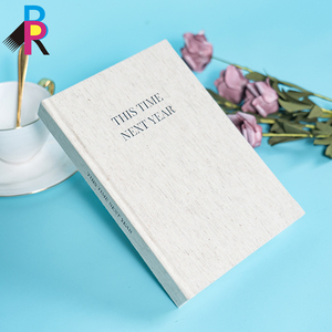 High Quality Custom A5 Notebook Printing Linen Journal with 100 Sheets Leather and Fabric Cover Sewing Binding Sketch <strong>Book</strong> - Product Image 2