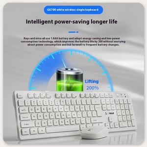 EWEADN GX700 Wireless <strong>Keyboard</strong> and Mouse Set Chocolate <strong>Keyboard</strong> Mouse <strong>Combos</strong> <strong>Desktop</strong> <strong>Computer</strong> Notebook Office Set - Product Image 2