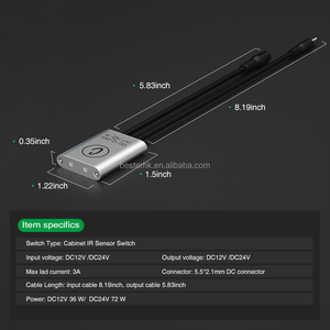 Rayzeek BS011 DC12V Empfindliche aktive Infrarot erkennung IR-Bewegungs sensoren für die Schrank beleuchtung - Product Image 3