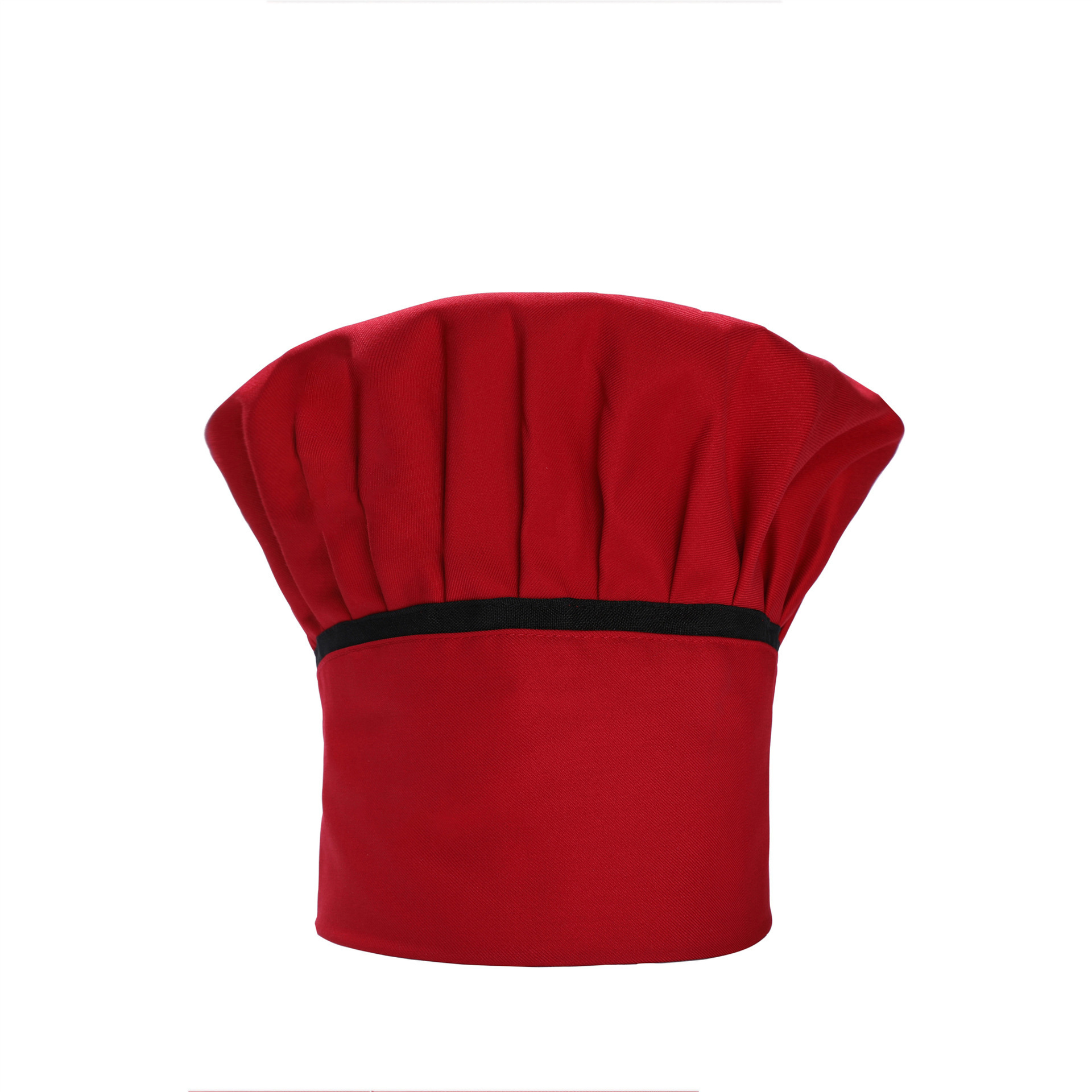 Chapeau haut rond bordé rouge noir
