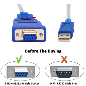 DB9メスポートデータシリアルコンバータRS232ケーブルへのD-Sub USB 2.0