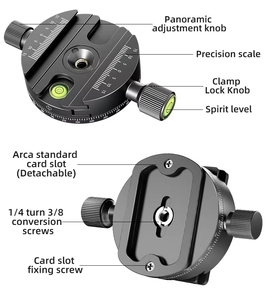 Tripodlar Monopods panoramik yuvarlak Tripod hızlı yayın kelepçe arca-swiss standart 38mm yuvası kolay ve hızlı işletilen kelepçe dağı - Product Image 2