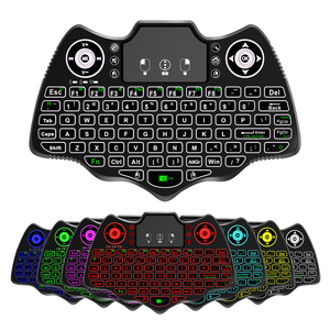 Nuevo Mini teclado inalámbrico V18 2,4G BT Touch 7 colores retroiluminado inglés Air Fly Mouse teclado para Android TV Box PC - Product Image 1