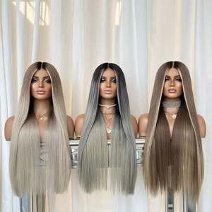 Vietnamese Hair Straight Ombre Blonnde 13*6 HD Full Lace <strong>Human</strong> Hair Glueless <strong>2</strong>*6 <strong>M</strong> Hairline 13x4 Transparent Lace Frontal - Product Image 2