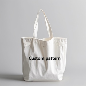 Bolso de mano de lona de color con patrón personalizado, bolsas de mano con logotipo impreso personalizado, bolsas de compras - Product Image 1