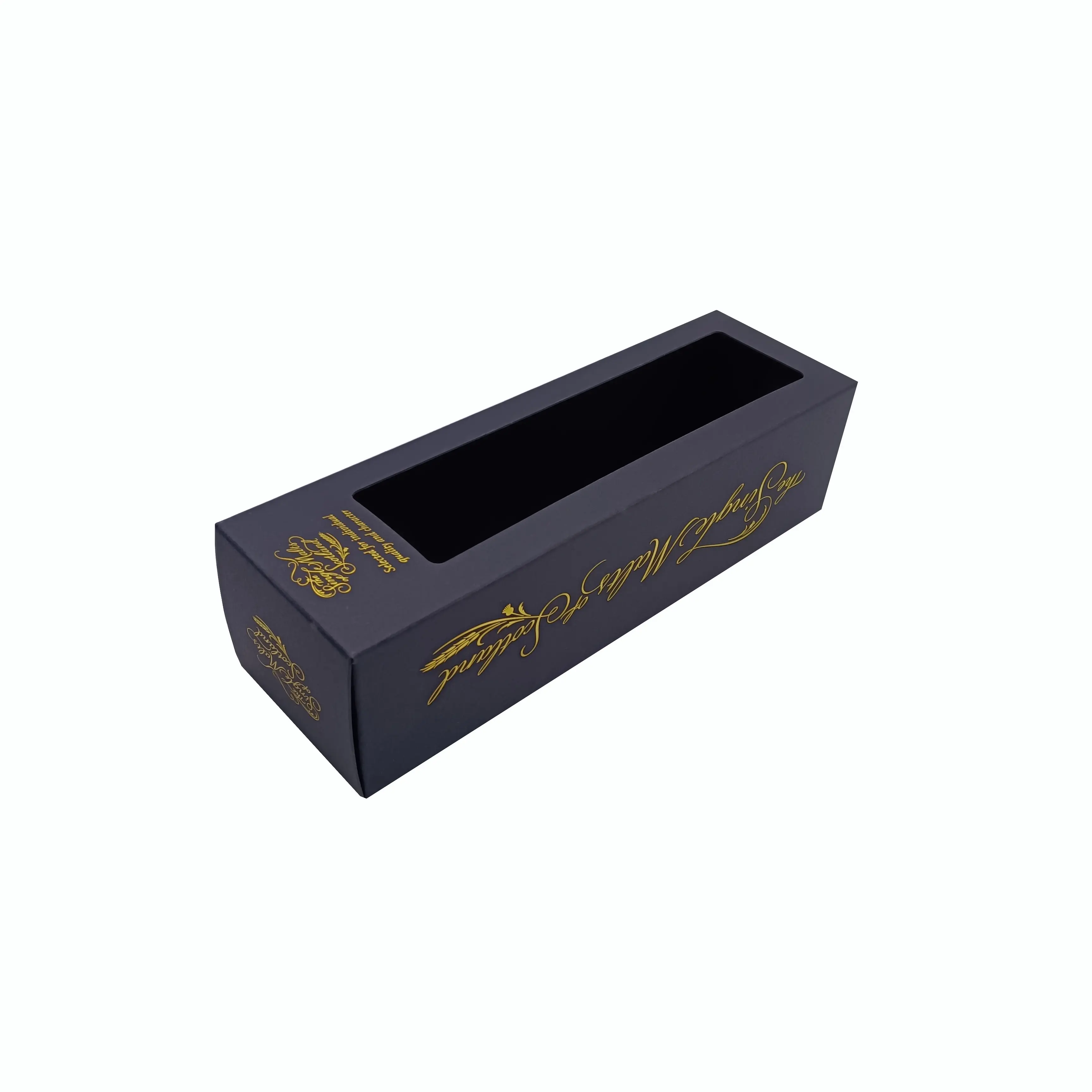 Scatola regalo di carta vino all'ingrosso di fabbricazione con Logo oro stampato scatola di immagazzinaggio di vino