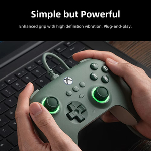 8bitdo Ultimate C สำหรับ Xbox Series x/s เอฟเฟกต์ห้องโถงแบบสั่นหนึ่งจอยเกมพร้อมการ์ดผ่านเกม RGB แบบมีสายควบคุมเกมที่มีน้ำหนักเบา - Product Image 4