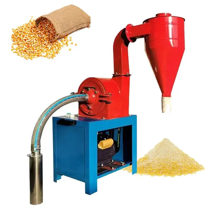 Smerigliatrice automatica autoadescante per cereali di soia e mais trituratore per mangimi per animali uso domestico smerigliatrice per mais di tipo piccolo