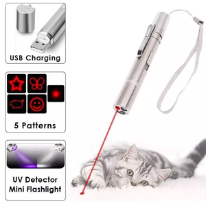 USB ricaricabile multifunzione Laser giocattolo puntatore Laser per gatti puntatori Laser con luce UV 5 modelli rossi per gatto - Product Image 5