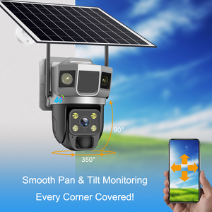 V380 nuovo arrivo AOV telecamera di sicurezza ad energia solare sempre on line batteria Wireless rete esterna 3MP solare 4G fotocamera - Product Image 3