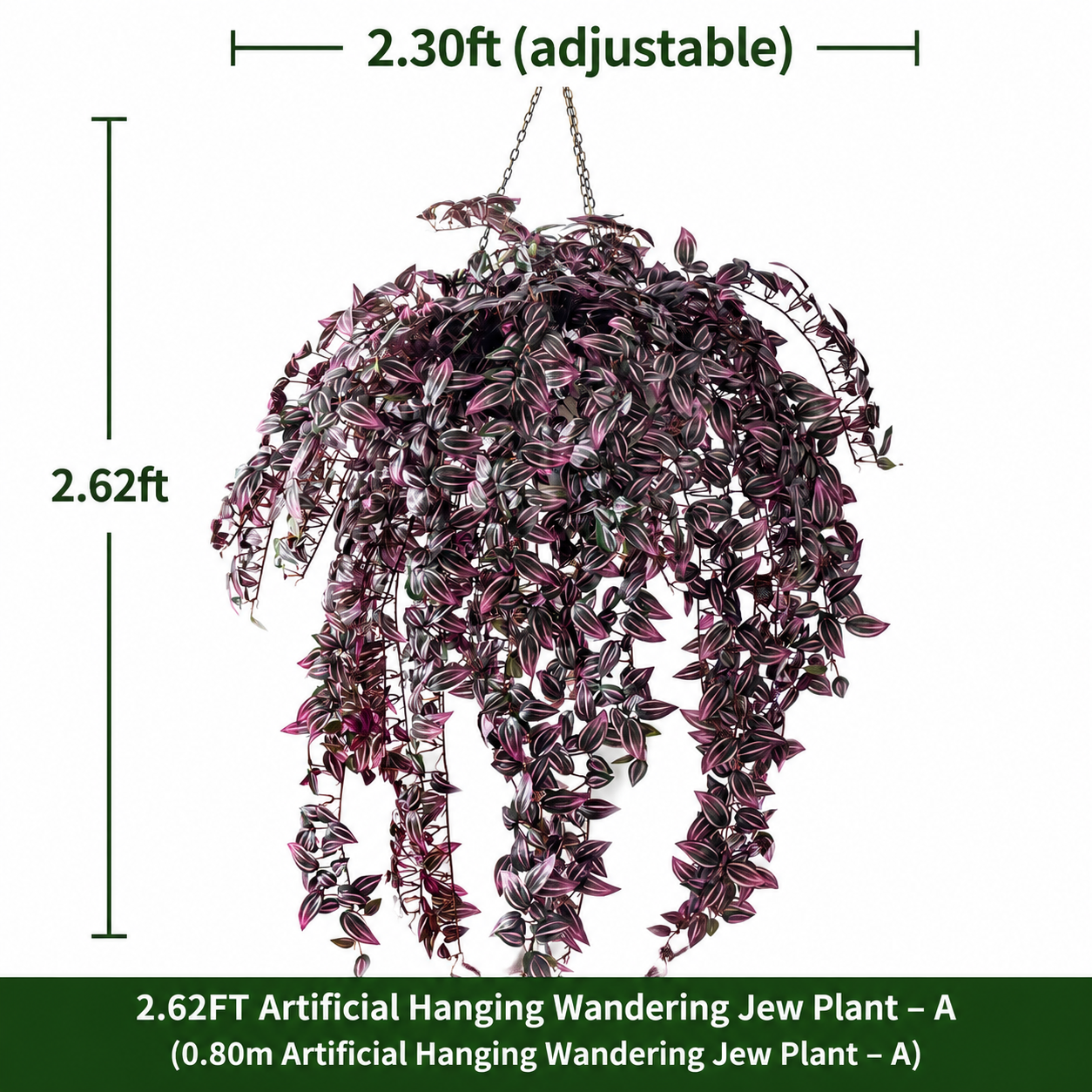 Planta artificial colgante de judía errante de 2,62 pies