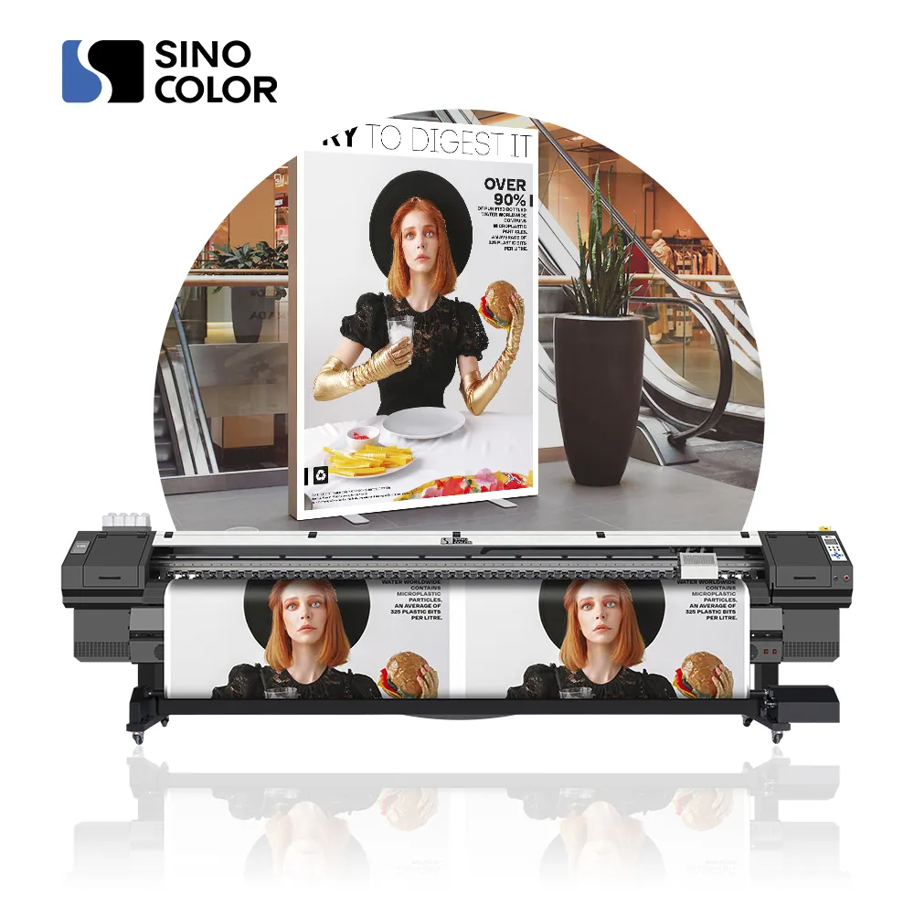 Sinocolor 2400Dpi 3.2M F1080 I3200 Printkop Ecosolvent Flex Banner Vinyl Sticker Canvas Olieverfprinter