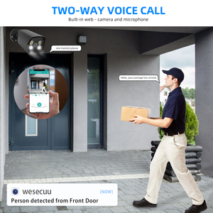 WESECUU 4K Sistema de cámara de seguridad Poe CCTV Kit 4 canales POE NVR kit Detección de movimiento Audio bidireccional IP POE Kit de cámara