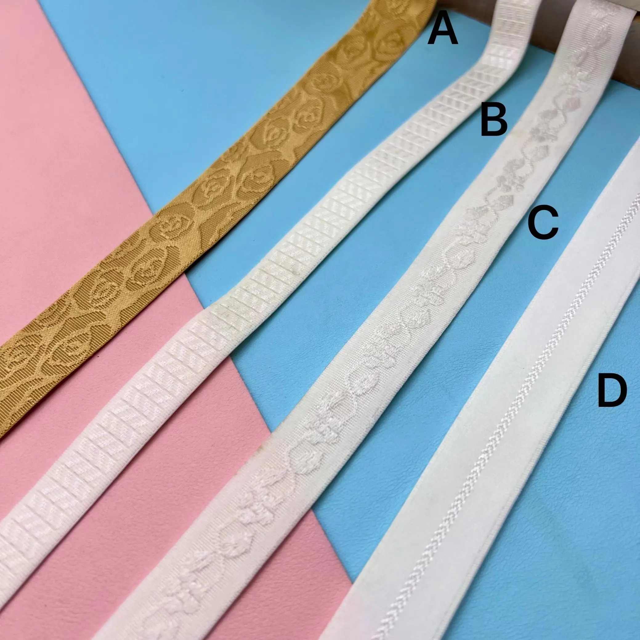 Fabrik Großhandel Bud Edge Bright Schulter gurt Muster Jacquard Strap Unterwäsche Elastic Strap Elastic Ribbon