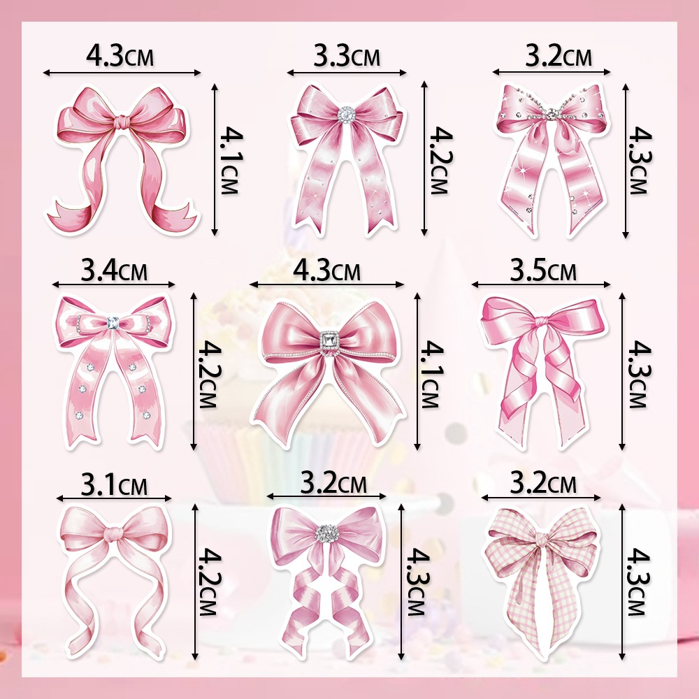 pink 120pcs bow loose pieces