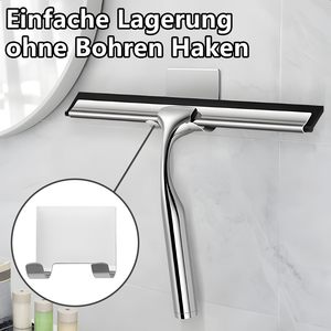 Silicone fenêtre raclette douche essuie-glace support pas de perçage requis nettoyage salle de bain cuisine voiture verre maison-polyvalent nettoyant - Product Image 5