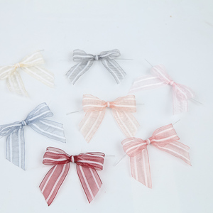2023 <strong>Customized</strong> Gift <strong>Bow</strong> Ties Satin Grosgrain Gift Ribbon <strong>Bow</strong> With <strong>Elastic</strong> <strong>Loop</strong> - Product Image 3