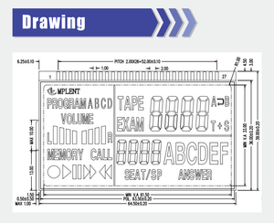 Factory Cheap Monochrome <strong>Lcd</strong> Module Custom Segment <strong>Lcd</strong> <strong>Display</strong> <strong>with</strong> Tn Htn Stn Fstn Va Screen