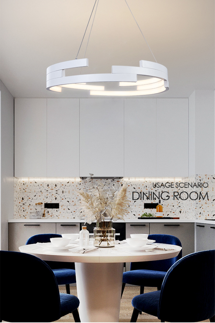 Simple ceiling Modern circle indoor led pendant light modern chandelier lamp for hotel