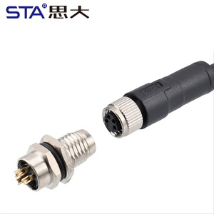 M8 Kết nối 3 4 5 6 8 pin Bảng điều khiển gắn kết mặt bích ổ cắm IP67 không thấm nước hàng không cắm Nam Nữ hàn dây vít M8 M11 - Product Image 2