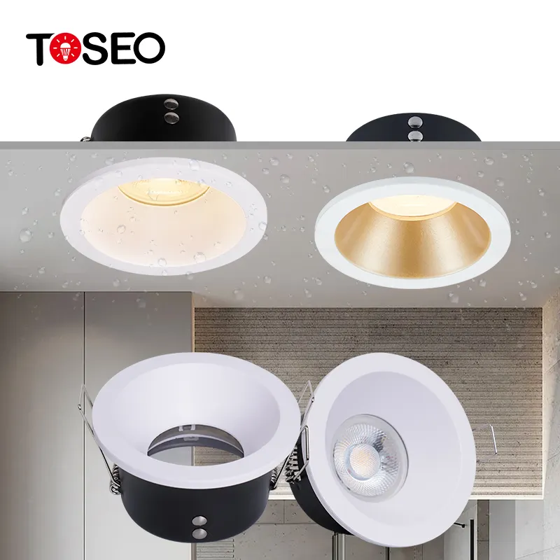 Downlight Leveranciers Trimless Inbouwspot Armatuur Anti Glare Waterdichte Moderne Verlichting Plafond Mr16 Front Vervang Lamp Gu10