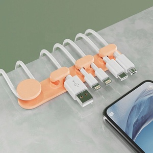 Silicone USB Desktop <strong>Cable</strong> Mount Fixing Winder <strong>Tidy</strong> Management Holder Silicone Desktop USB Silicone <strong>Cable</strong> Clamp Clips Organizer - Product Image 5