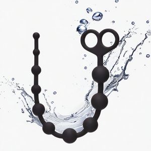 肛门珠性玩具硅胶肛门珠10球渐变尺寸增加安全拉环男女情侣成人玩具 - Product Image 3