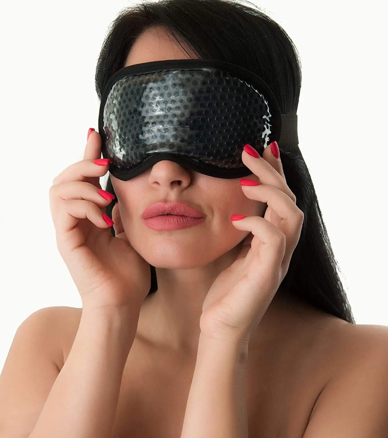 Новая продукция 2023, маска для глаз с охлаждающими шариками и логотипом, в микроволновке, гелевая упаковка для темных кругов под глазами, уход за лицом, продукт для холодной и горячей терапии