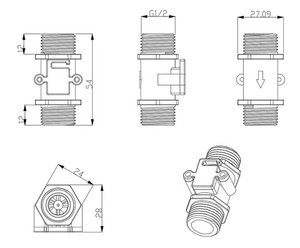 YF-S201C Water <strong>Flow</strong> Meter Flowmeter Hall <strong>Flow</strong> <strong>Sensor</strong> Indicator Counter Caudalimetro G1/2 0.5-25L/min 1.2MPa F=6*Q <strong>Flow</strong> <strong>Sensor</strong> - Product Image 6