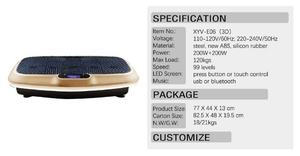 Whole Body Exercise Vibration Machine Vibration Plate Power <strong>Program</strong> with Color Customized