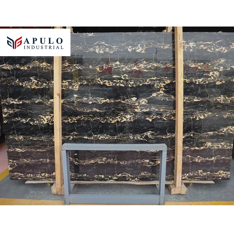 Di alta qualità nero e oro vena nero italia portoro supplementare/portopo afghan marmo pavimenti in piastrelle di marmo di design italiano