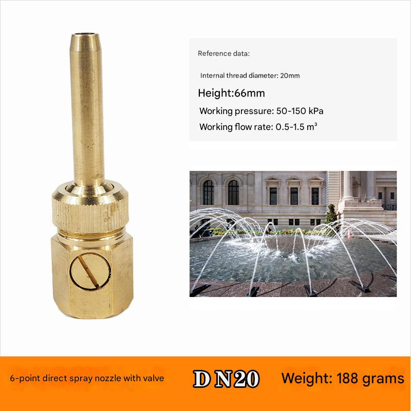 Gold-6-point DC nozzle with valve