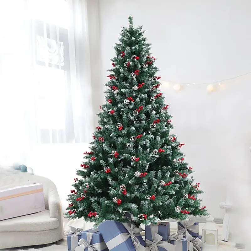 6FT/7FT gros vert artificiel PVC arbre de noël Arbol de Navidad pour la fête de noël, décor de centre commercial