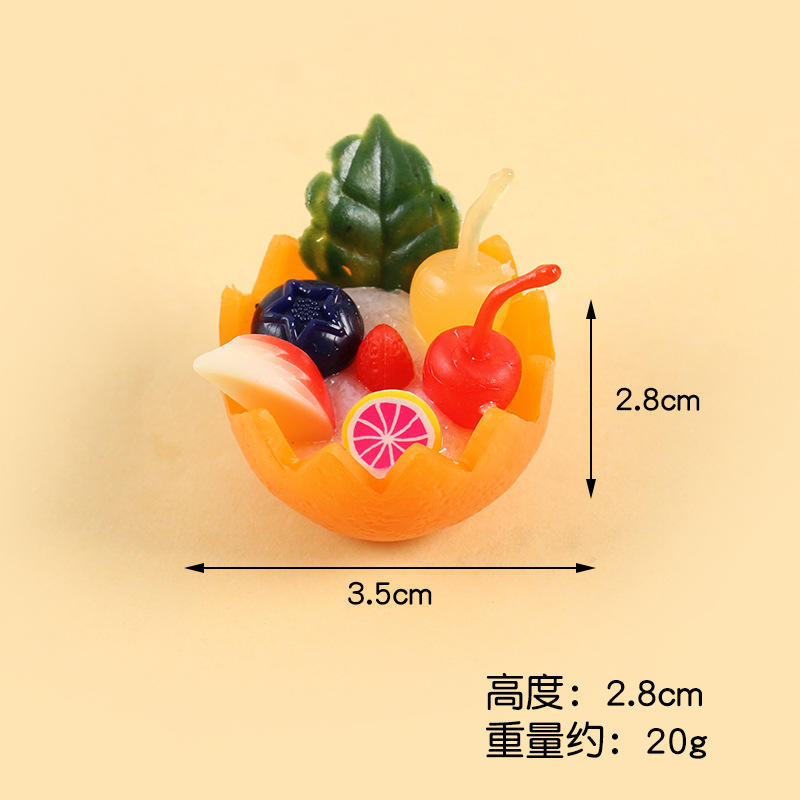 Cuenco de naranja: manzanas, arándanos, cerezas