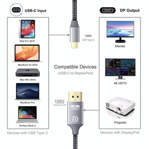 ノートブックをDisplayportのモニターに接続するDP1.4 8K60HzアダプターへのUSB-C