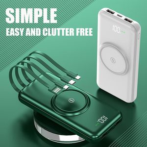 ケーブル内蔵の20000mAhパワーバンク、6出力のUSB Cバッテリーパックポータブル充電器3入力パワーバンクLEDディスプレイ - Product Image 2