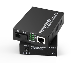 光纤设备以太网RJ45收发器HTB-3100A/B NETLINK 10/100M SM单光纤SC光介质转换器 - Product Image 6