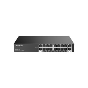 Tenda S118PC-BH 16 Port 100Mbps + 2 Port Gigabit Uplink ağ izleme mühendislik derivasyon kamera POE anahtarı - Product Image 2