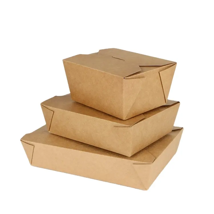 Caja de papel de alta calidad para comida, embalaje de fideos chinos, con tapa