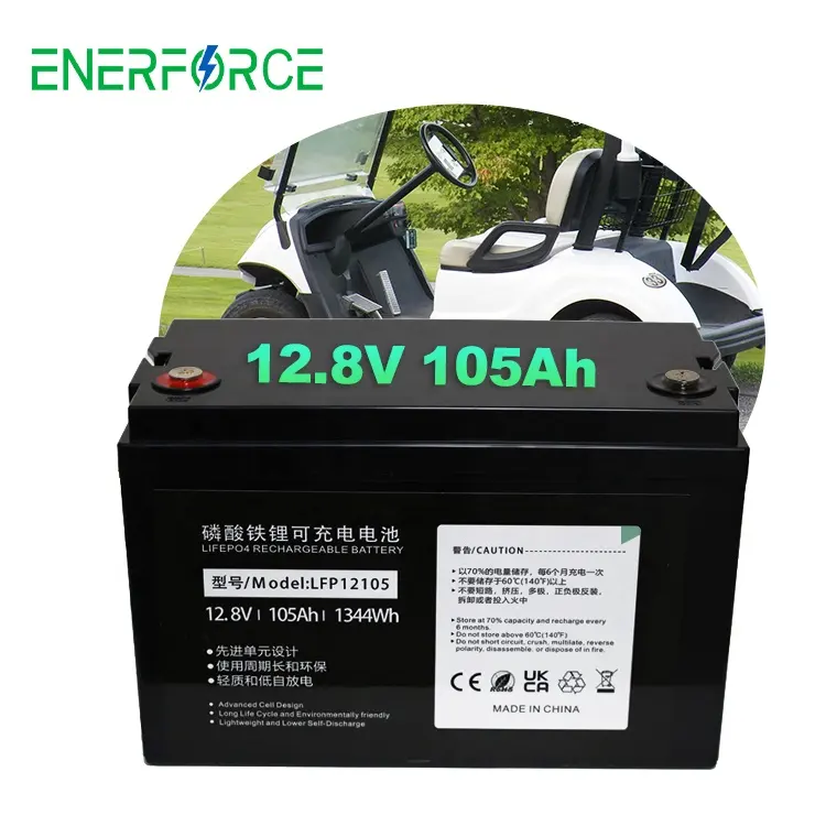 Аккумуляторная батарея Enerforce OEM 24 В 12 В Lifepo4, 105ah, гольф-кар для клубного автомобиля, гольф-кар