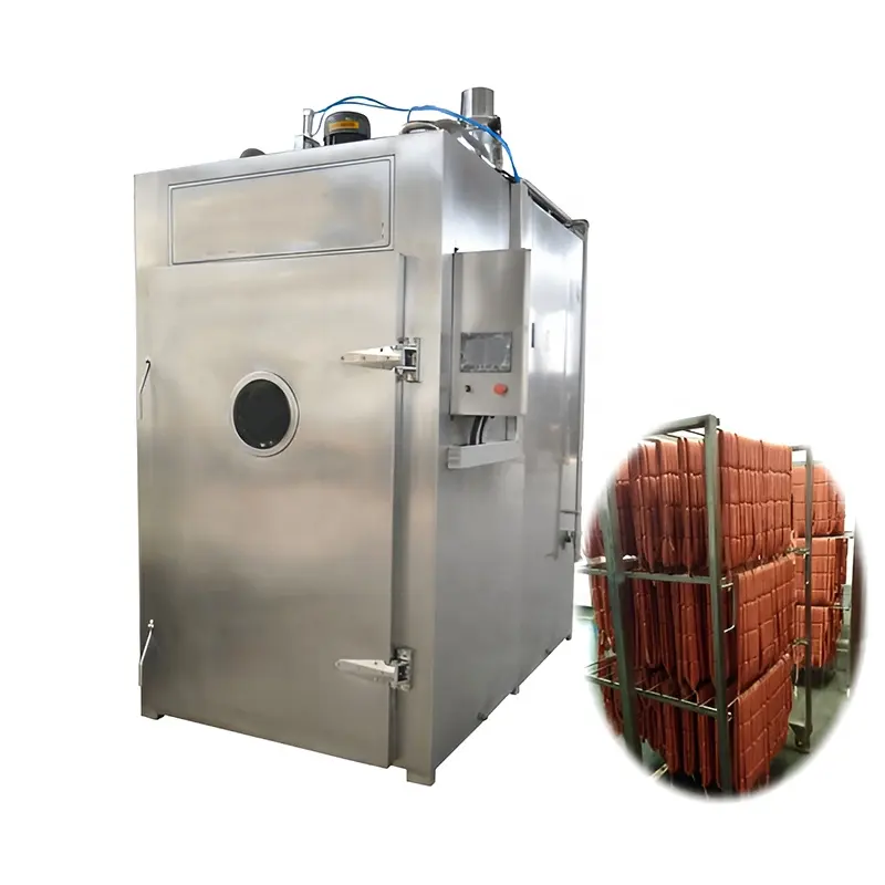 Full Automatic Plc Control Smoke Sausage Machine/Beef Meat Smoker Oven/Chicken Fish Smoke House